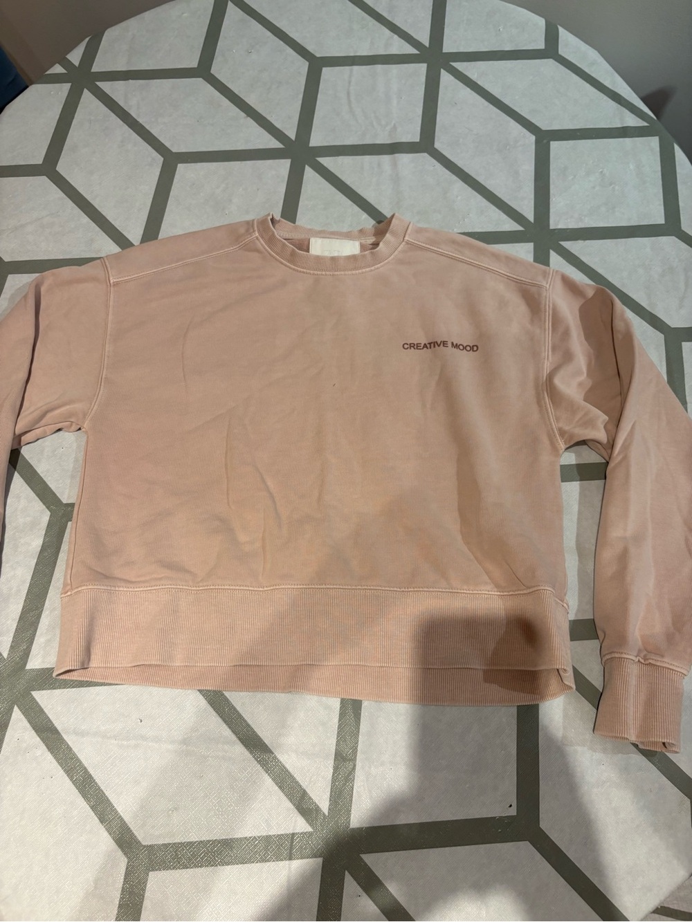 3/15) Zara Pink Crewneck Sweatshirt "Creative Mood"